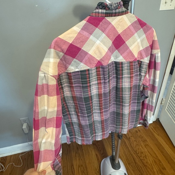 FP Movement by Free People Pink Plaid Button Down Shirt - Picture 4 of 5